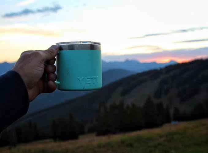 YETI Rambler 14 oz Mug, Vacuum Insulated, Stainless Steel with MagSlider Lid, Stainless | Vacuum Insulated, MagSlider Lid, Stainless