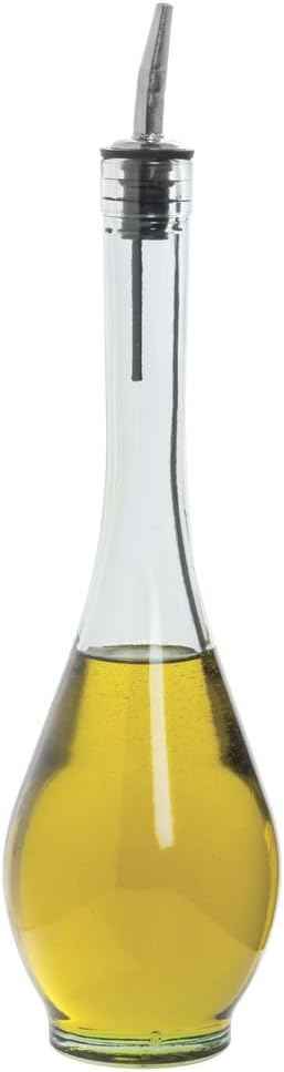 TableCraft H931 Siena 16 Oz. Green Tint Glass Oil Bottle