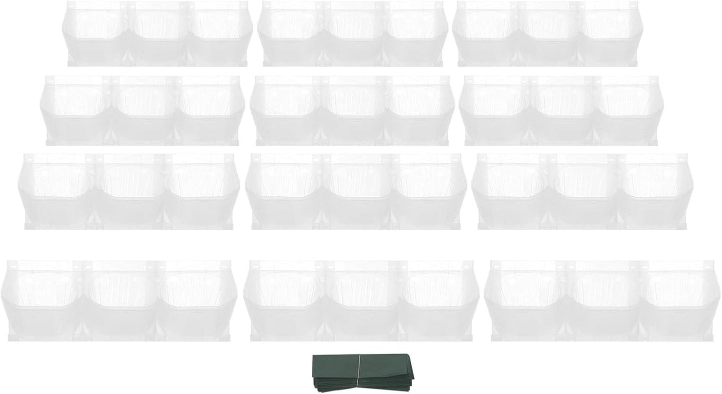 2 PCS Self-Watering Wall Planter, Wall-Mounted Vertical Garden Planter with 36 Pots for Indoor Outdoor Flowers Vegetables Herbs (White)