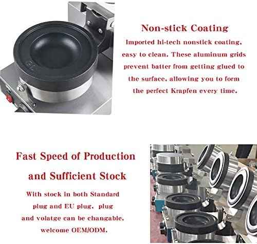 Kolice Commercial Gelato Panini Press Machine, Donut Ice Cream Dessert Italy Ice Cream Sandwich Press Burger Maker- 1300W, Timer and Temperature Control, Non-Stick Teflon Coating