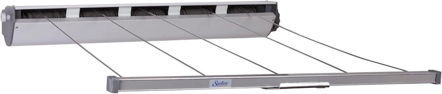 Household Essentials Retractable 5-Line Dryer, White