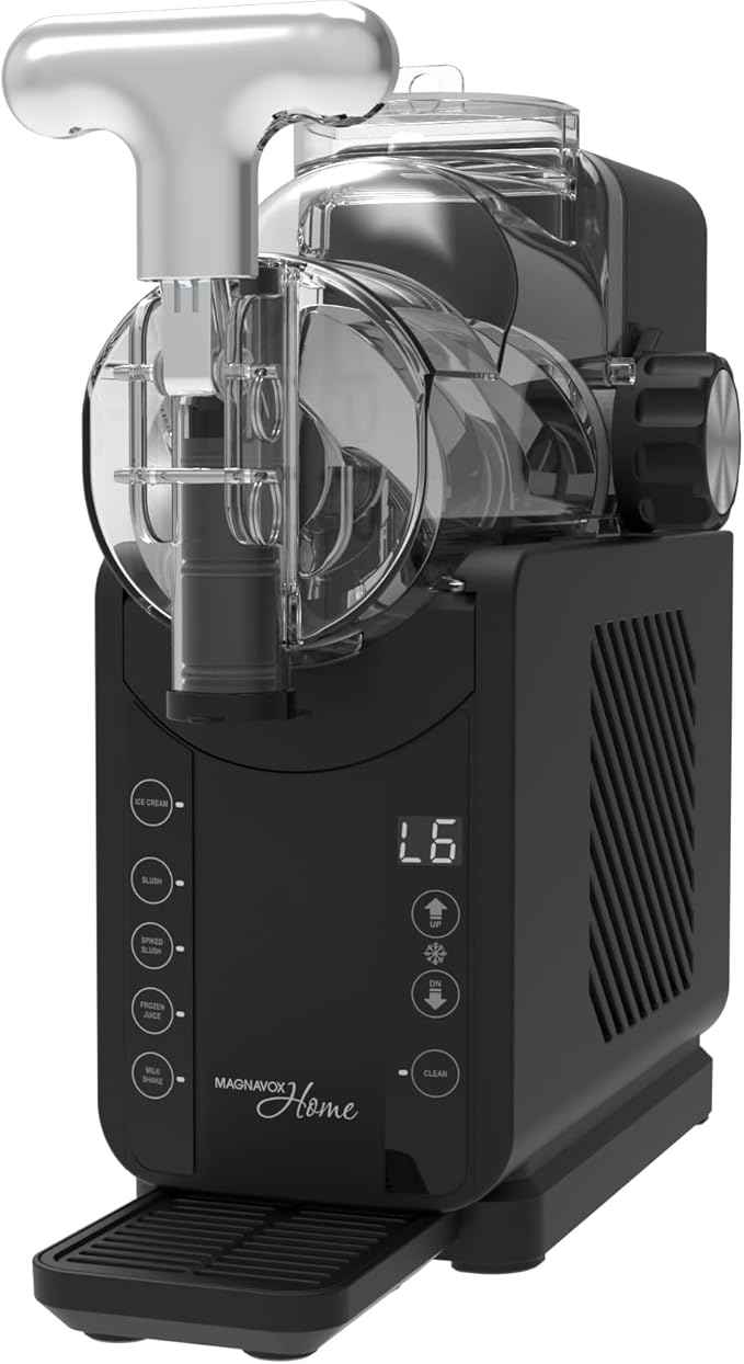 Magnavox Home, Ice Cream & Frozen Slush Drink Maker, Onyx (34OZ IceCream or 57OZ Slush at a Time)