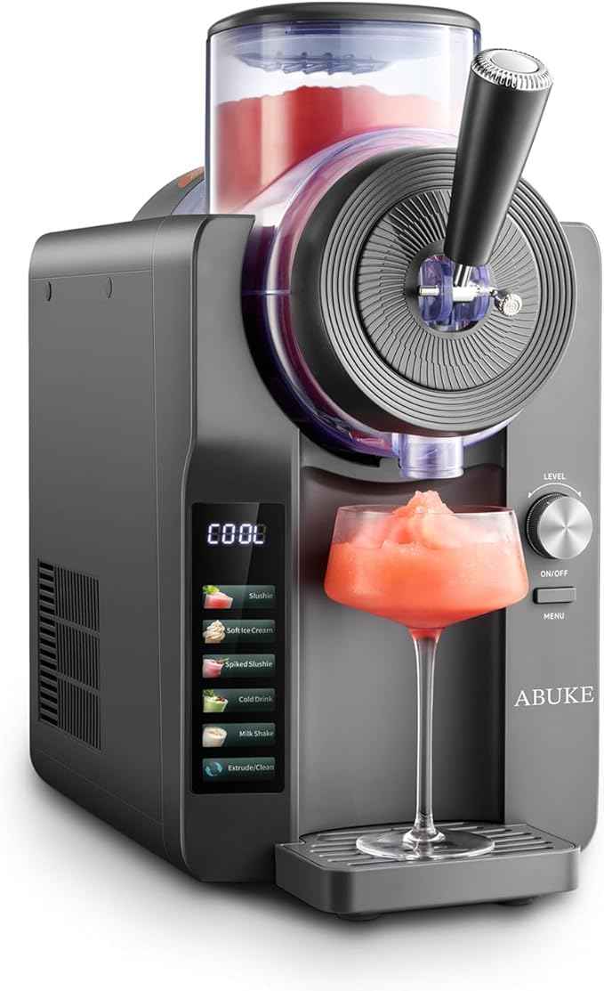 Frozen Drink Machine - Digital Slushie Maker with Multiple Modes, Ice Cream, Milkshake & Smoothie, 68oz Capacity, Self-Cleaning, Gray