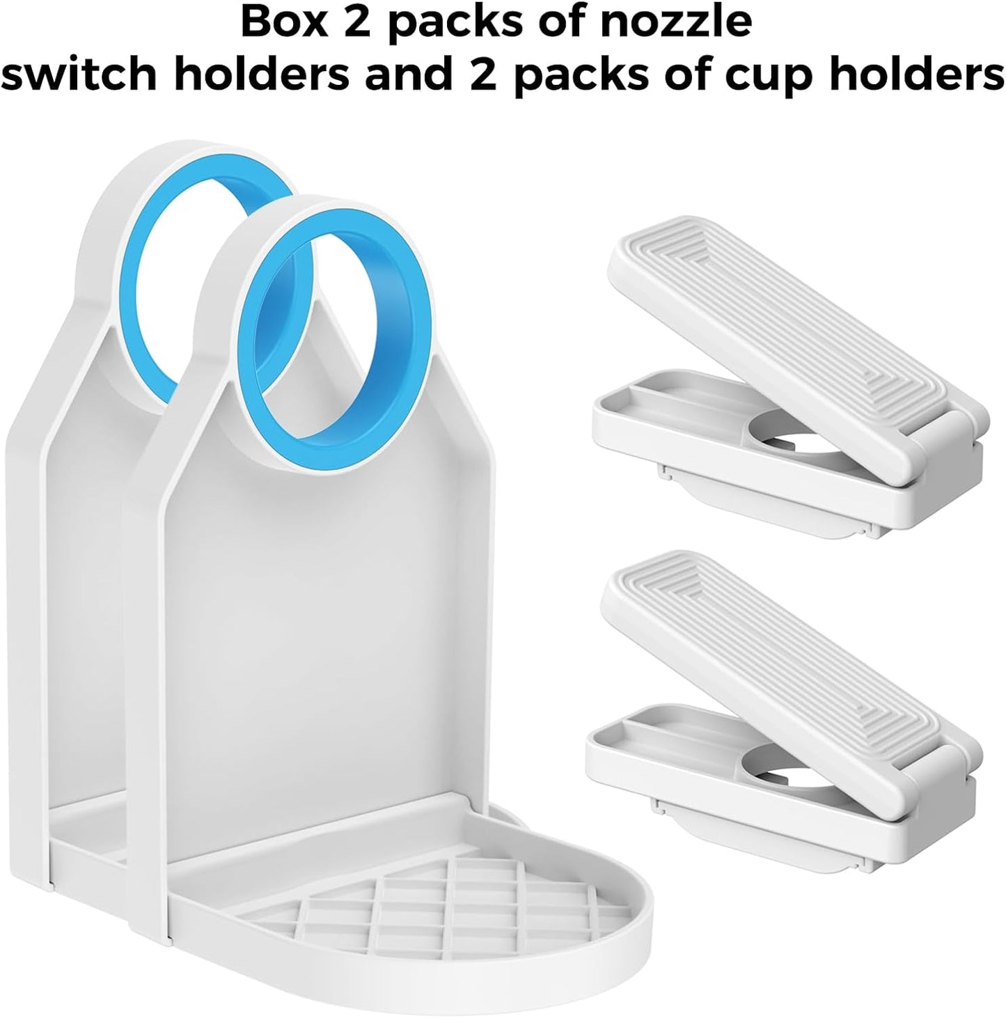 KMOUANTS 2 Pack Laundry Detergent Dispenser Cup Holder, Nozzle button upgrade,Easily No More runny or Messy Laundry Detergent, Laundry Cup Holder and drip Tray Room Organization and Storage