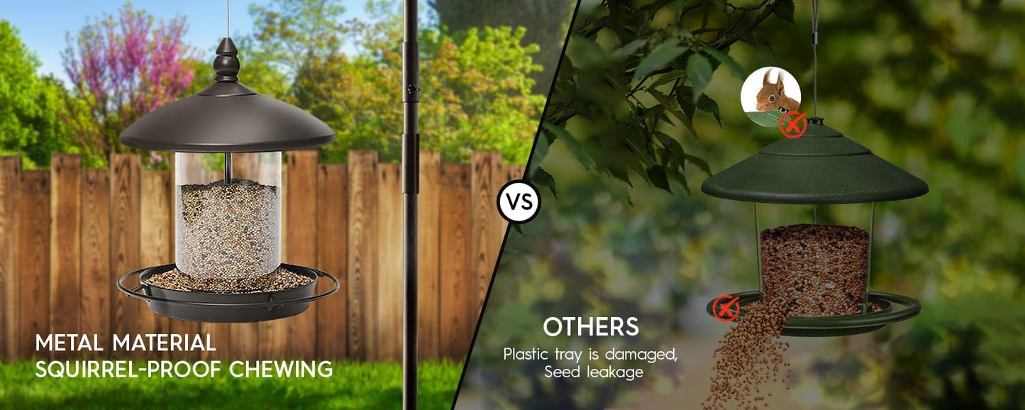 Pack of 2 Bird Feeder for Backyard Birds. Bronze