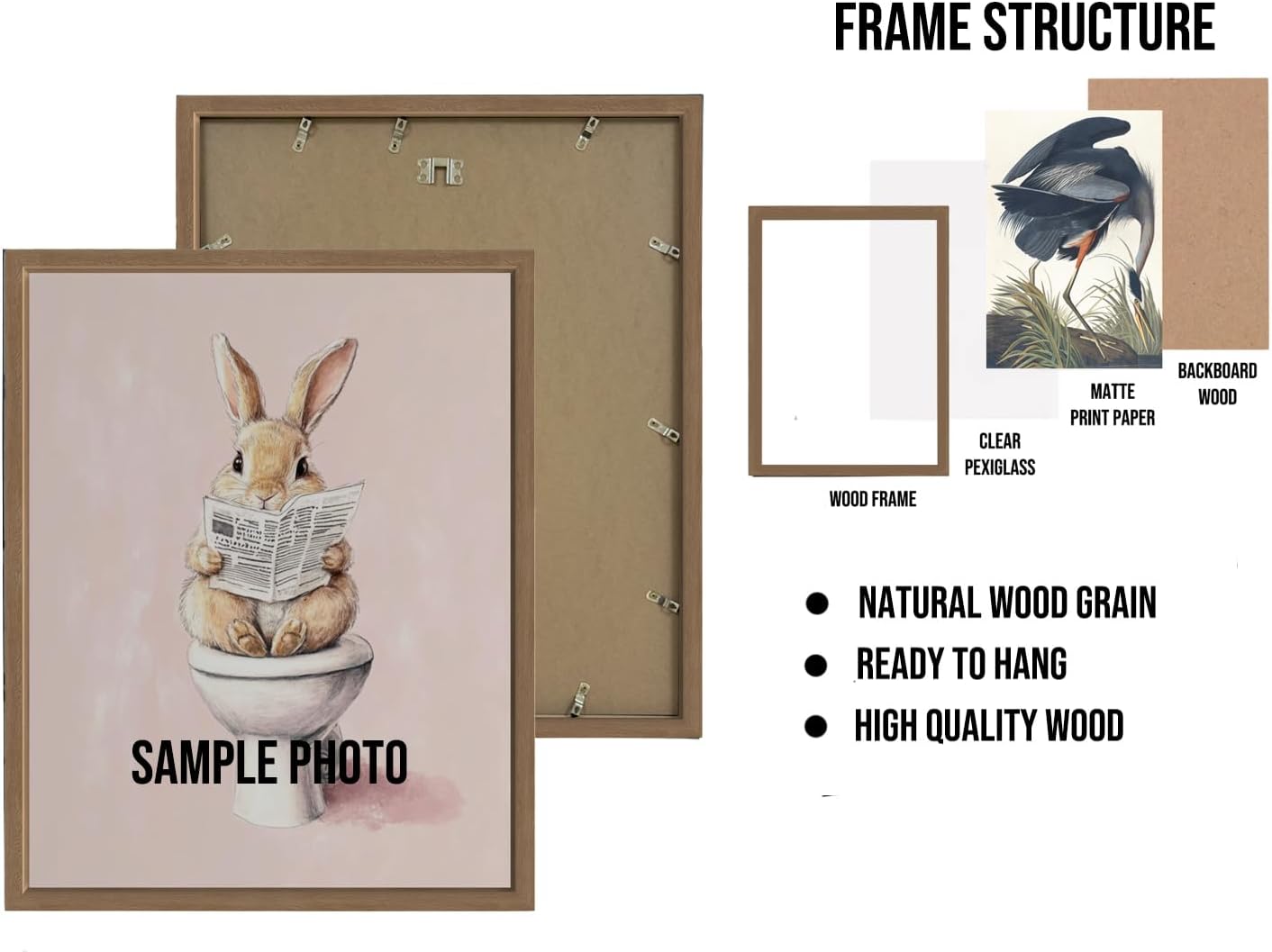 Tiger and Flower Poster Art Print, Halloween Scary Vintage Wall Art Academia Spooky Painting Decoration for Horror Prints, Gothic Posters Bedroom Decor 89 (Tiger and Flower, 11 x 14 inches, Wood Frame)