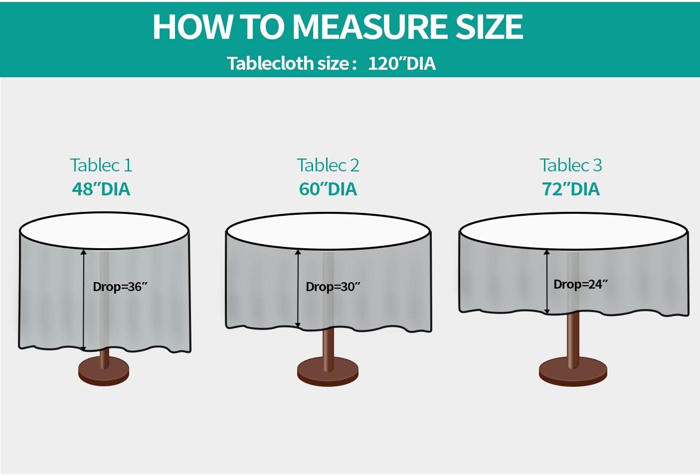 Surmente Ivory Tablecloth for Round Tables, 120-inch Round Table Cloths for Weddings, Banquets, or Restaurants