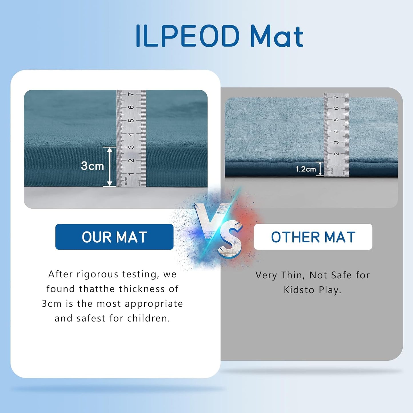 Baby Play Mat 1.2" Thick Memory Foam Nursery Rug Area Rug, 13β1β X 6β7β Yoga Mat Playmat Crawling Mat for Baby,Toddlers, Infants, Kids,Floor Mat Tatami Mat for Living Room with Non-Slip(Green)