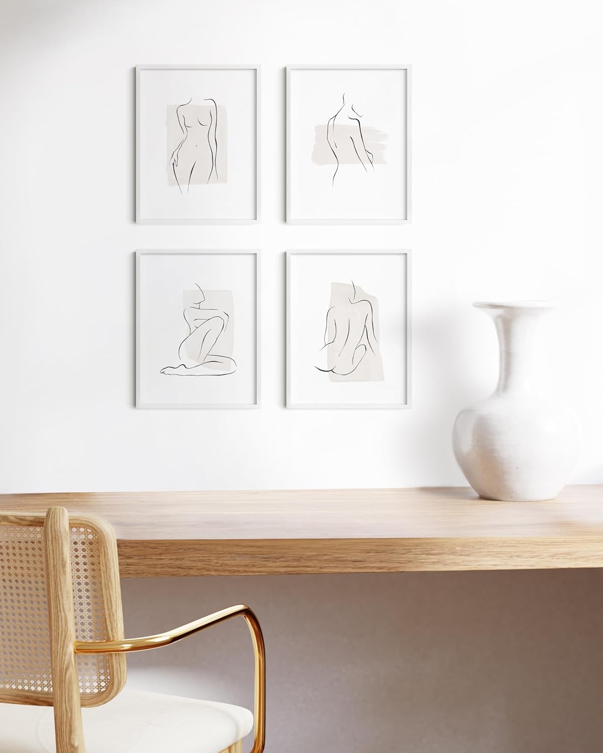 HAUS AND HUES 8.5x11 White Metal Picture Frames - Features Premium Aluminum, Shatterproof Plexiglass - Perfect for Diplomas, Documents, Certificates (8.5x11 in, White, Set of 4)