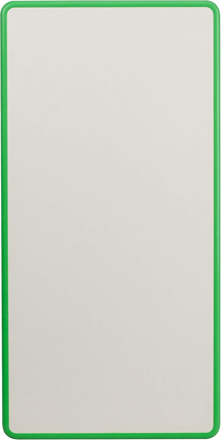 Flash Furniture Wren 23.625''W x 47.25''L Rectangular Green Plastic Height Adjustable Activity Table with Grey Top