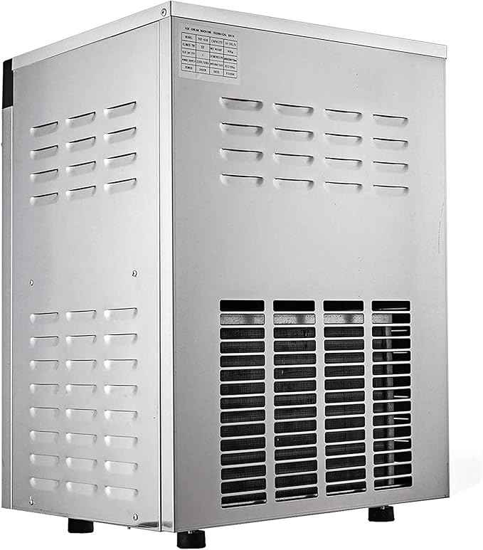 VEVOR Commercial Ice Cream Machine 1400W 20/5.3 Gph Hard Serve Ice Cream Maker with LED Display Screen Auto Shut-Off Timer One Flavors Perfect for Restaurants Snack bar Supermarkets