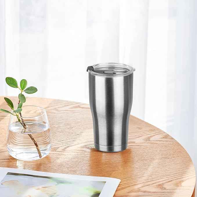 MEZMUT 20oz Coffee Tumbler with Lid and Straw Double Wall Vacuum Insulated Cup Stainless Steel Travel Mugs Insulated for Hot and Cold Leakproof Powder Coated Tumbler for Indoor and Outdoor