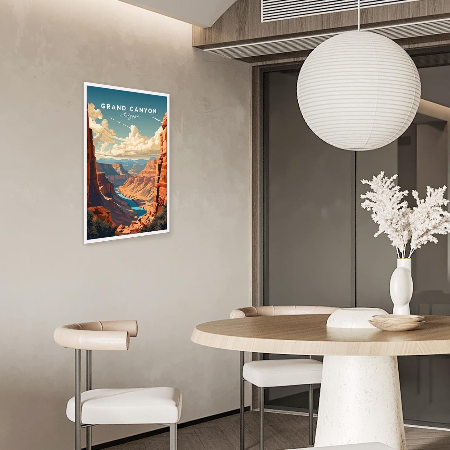 Viokalt Vintage Arizona Scenery Wall Art Funky Usa City Landscape Canvas Posters Funky North America Grand Canyon Travel Prints Painting For Living Room Bedroom Wall Decor 8x12in Unframed