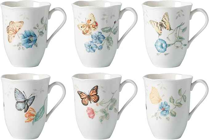 Lenox 892798 Butterfly Meadow 6-Piece Mug Set