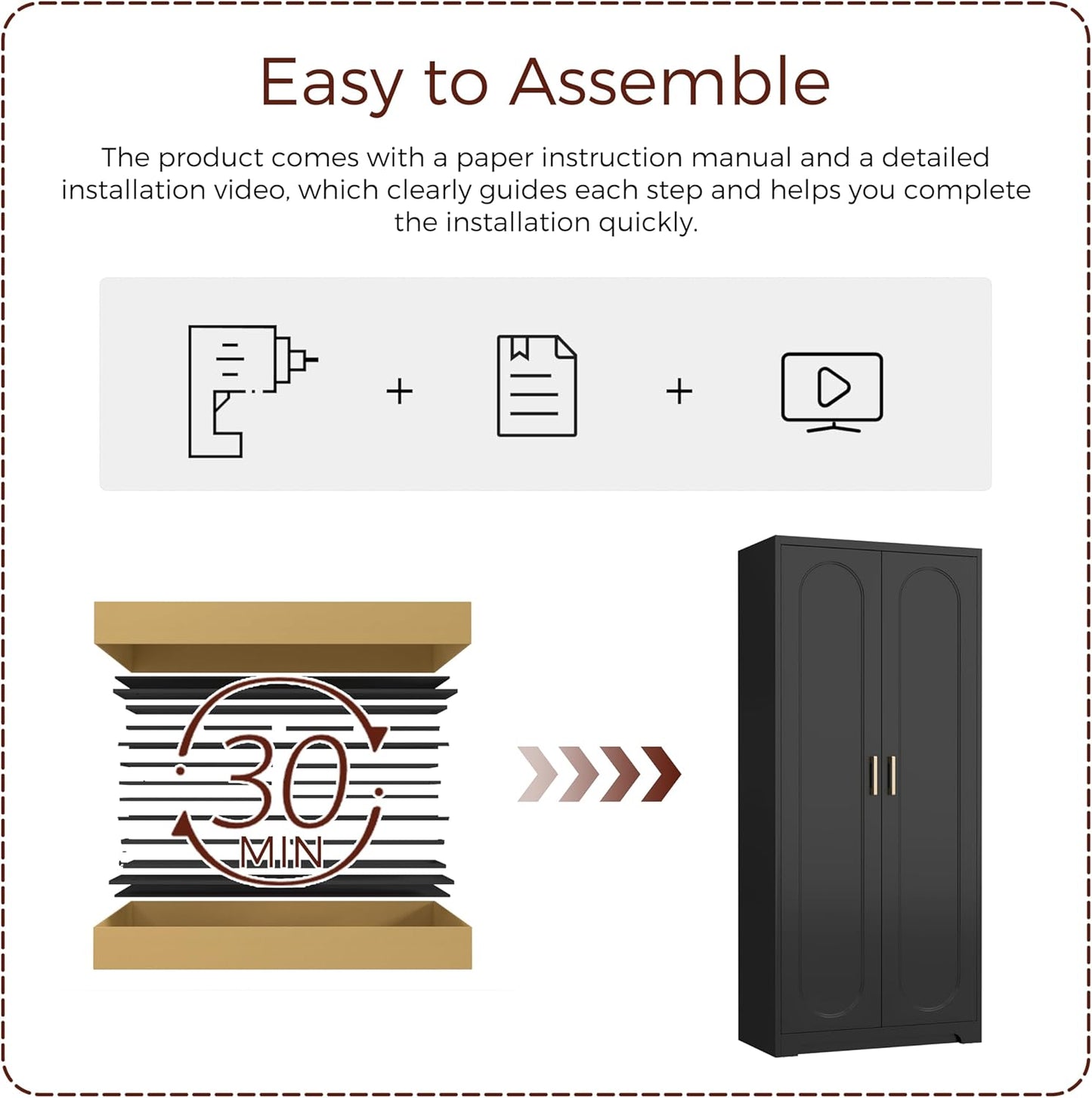 71" Tall Metal Pantry Cabinet with 4 Adjustable Shelves and Gold Handles Heavy-Duty Steel Storage for Kitchen, Dining Room or Office - Lumora Casa