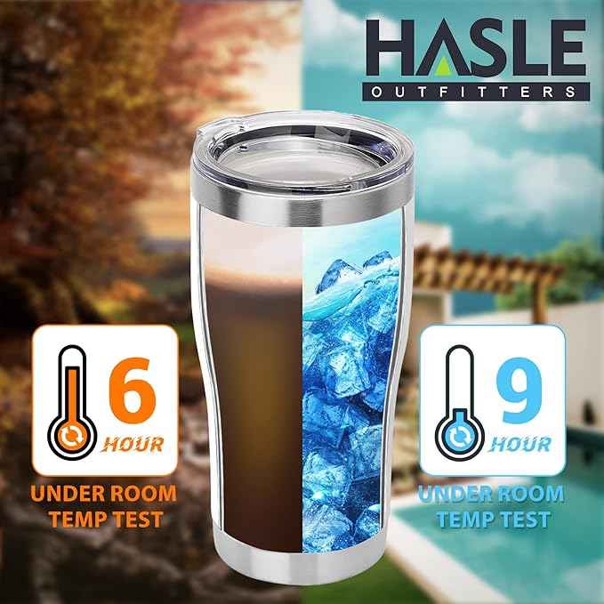 HASLE OUTFITTERS 20 oz Tumbler Bulk, Stainless Steel Tumblers with Lid, Vacuum Insulated Tumbler, Double Wall Powder Coated Cup, coffee mugs, White, 12 Pack
