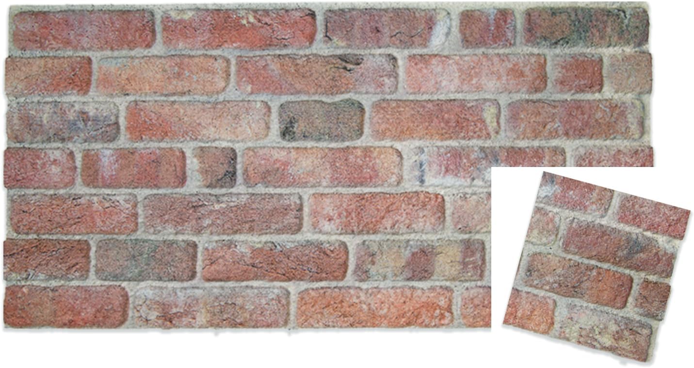 IZODEKOR 3D Wall Panels Brick Effect - Cladding, Stone Look, Styrofoam Facing for Living Room, Kitchen, Bathroom, Balcony, Bedroom, Back of Counter and Teras | Stone Bridge (10" x 10" Sample)