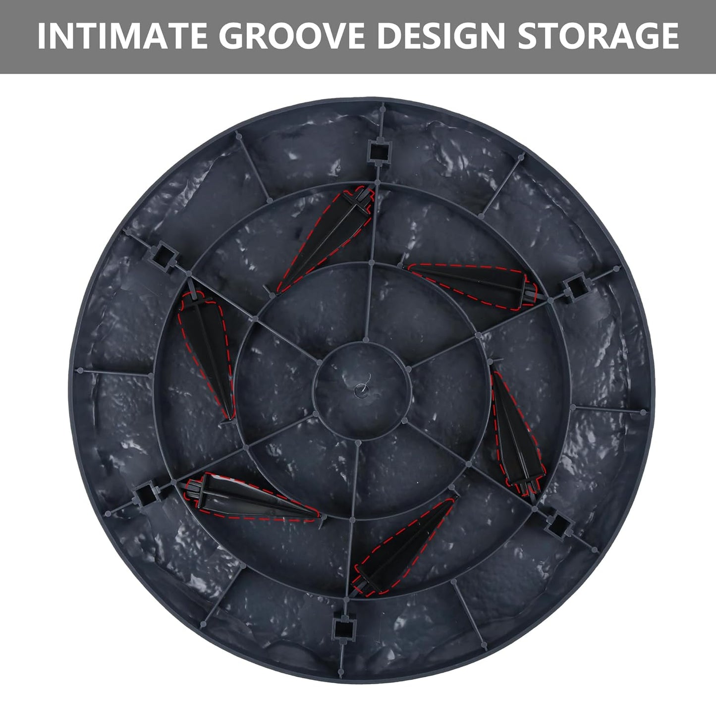 4Pcs Large Stepping Stones Outdoor Garden Walkway, Durable Plastic Pavers for Patio, Pathway, and Landscaping, Weatherproof Stepping Stones with Ground Stakes for Easy Installation