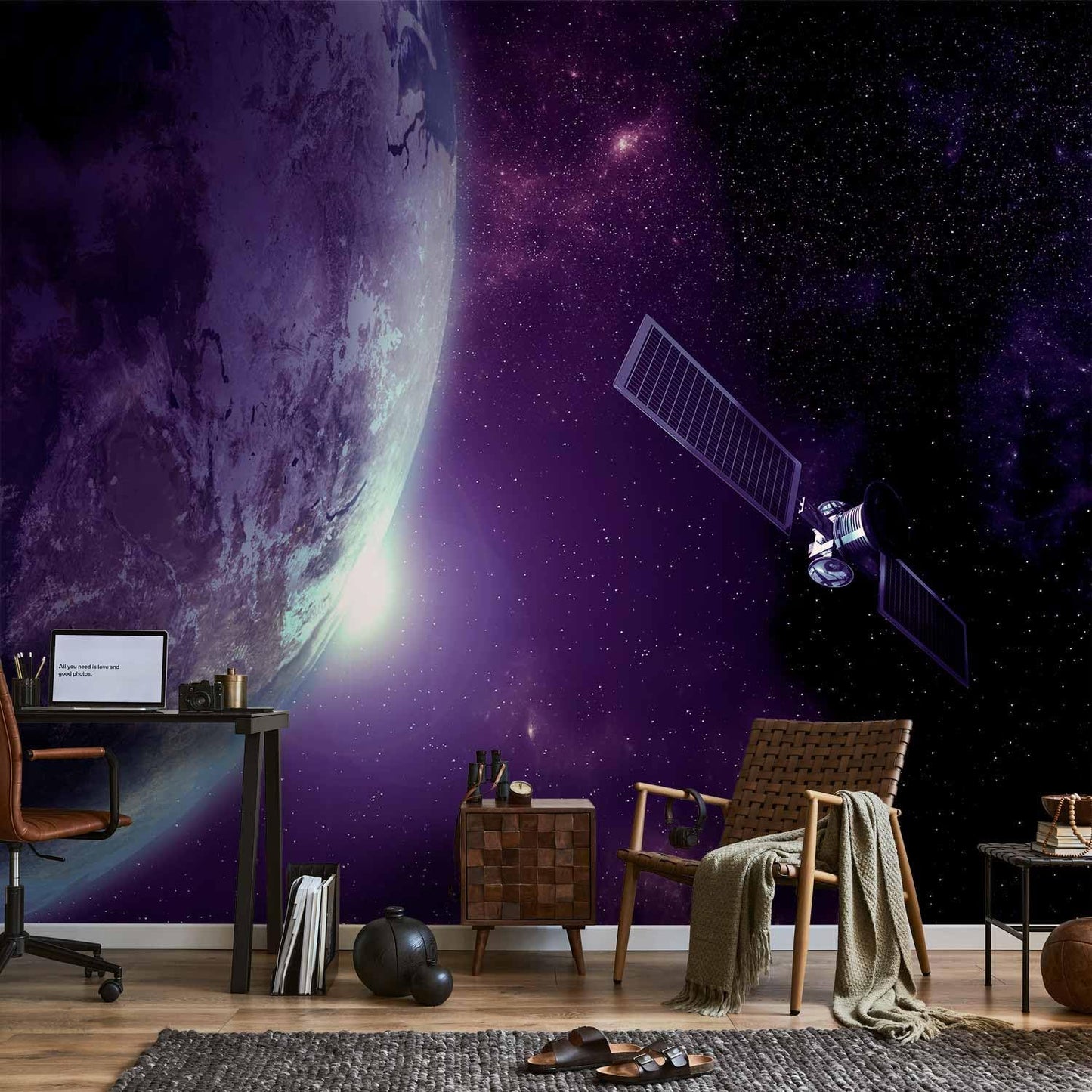 artgeist Wall Mural Cosmos Galaxy 116x83 in - Peel and Stick Self-Adhesive Wallpaper Removable Large Sticker Foil Wall Decor Print Picture Image Design n-B-0007-a-d