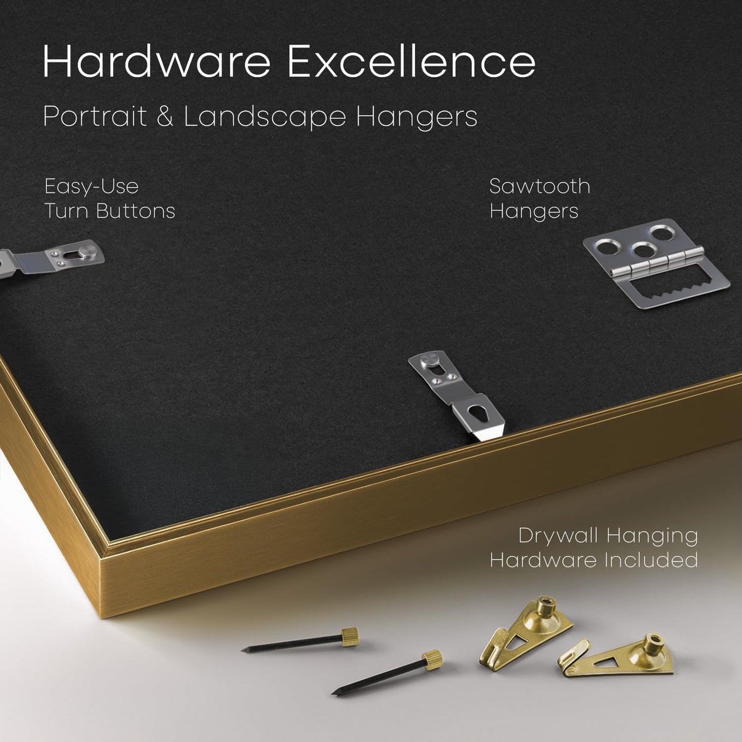 Homeforia 8.5x11 Picture Frame Bronze, High End Metal Brass Frame 8.5 x 11 with Mat 6 by 8 Photo, 11x8.5 Frames Matted to 6x8 Print, 8.5by11 Wall or Tabletop Frames, Tempered Glass, Wall Kit, Set of 1