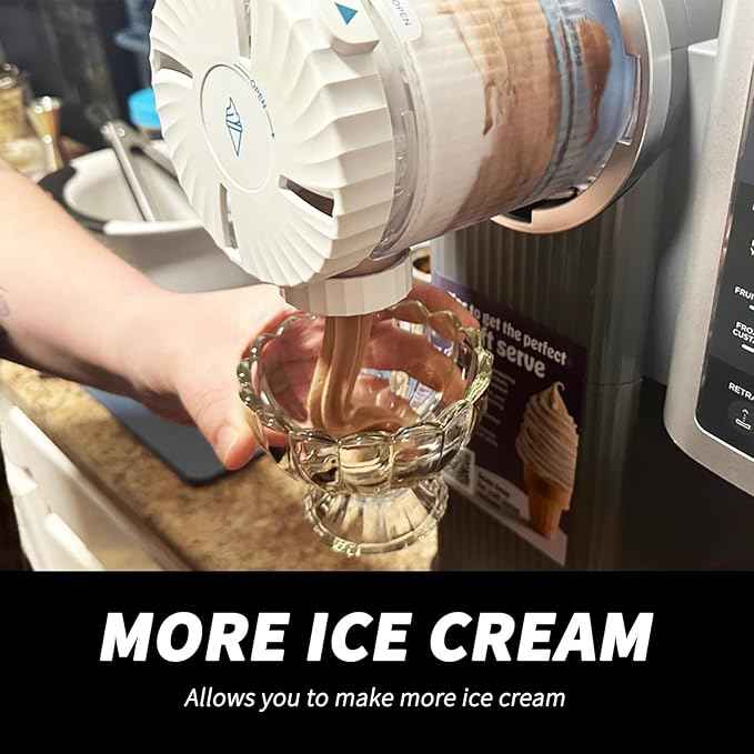 Replacement Pints and Lids (4 Pack) - Compatible with Ninja Swirl Creami NC700 Series Ice Cream Maker, BPA-Free, Dishwasher Safe Includes a dust cover set
