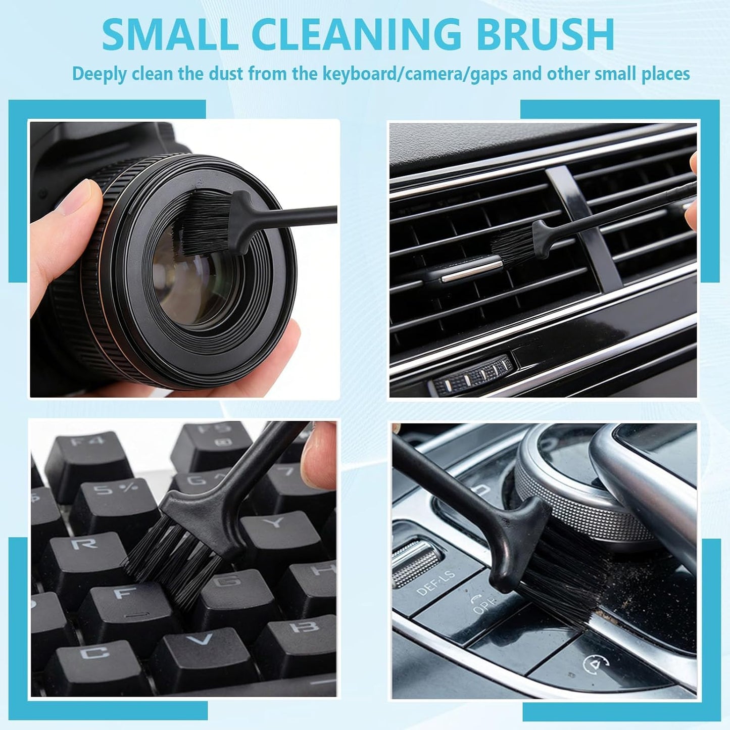 15PCS Crevice Cleaning Brush, Hard Bristle Grout Scrub Brushes, Multifunctional Gap Detail Cleaning Tools for Bathroom, Kitchen, Window Sill, Tile Corners & Household Deep Cleaning
