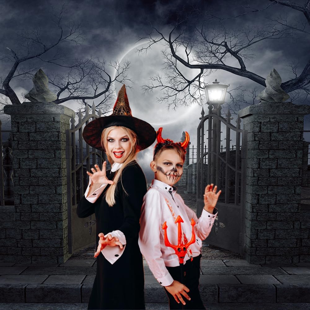CHAIYA 10x10ft Halloween Backdrop Background Nightmare Before Christmas Backdrop for Photography Zombie Themed Photo Booth Party Decorations CY034