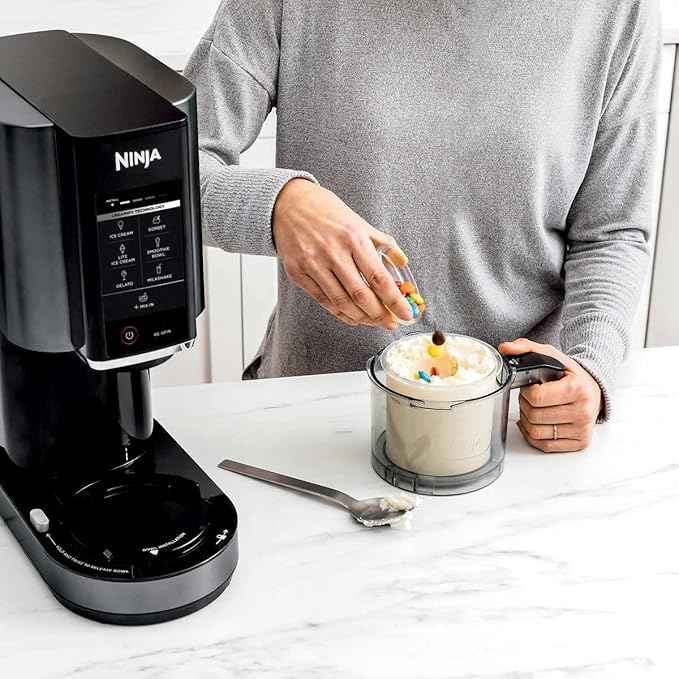Ninja CN301CO CREAMi Ice Cream Maker, for Gelato, Mix-ins, Milkshakes, Sorbet, Smoothie Bowls & More, 7 One-Touch Programs,
