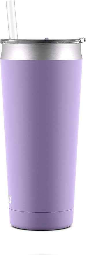 Ello Beacon Vacuum Insulated Stainless Steel Tumbler with Slider Lid and Optional Straw