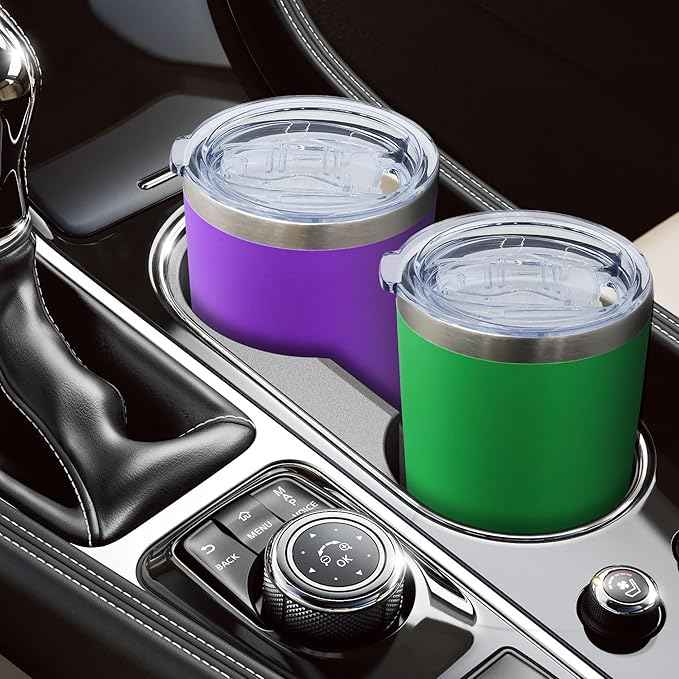 AIANJI 20oz Tumbler Bulk Stainless Steel Tumblers with Lid Vacuum Insulated Double Wall Travel Coffee Mug Powder Coated Tumbler Cup for Hot and Cold Drinks(Green, 6 pack)