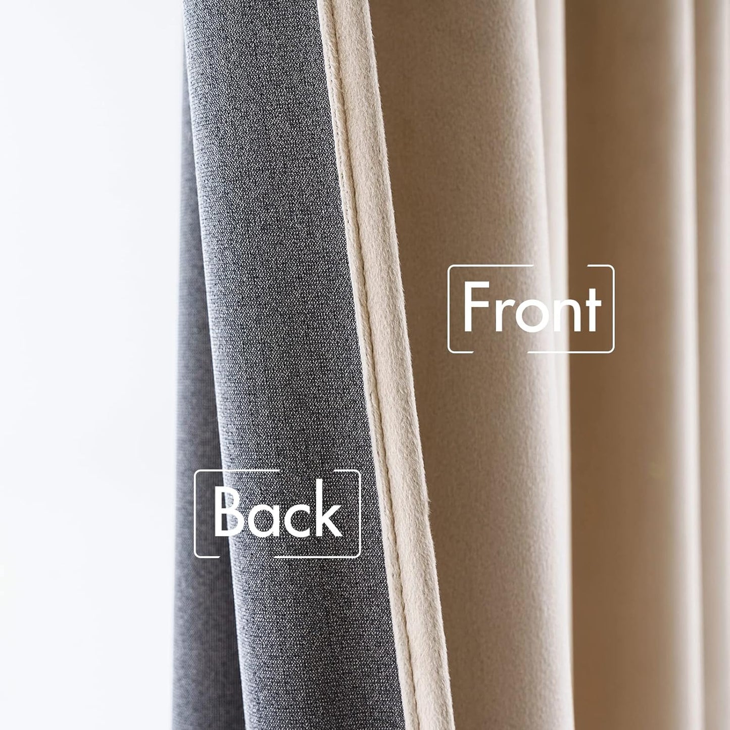 MIULEE Velvet Curtains 84 inches - Pinch Pleated Luxury Room Darkening Curtains for Bedroom Living Room Blackout Thermal Insulated Super Soft Window Drapes Rod Pocket, Camel Beige, 2 Panels