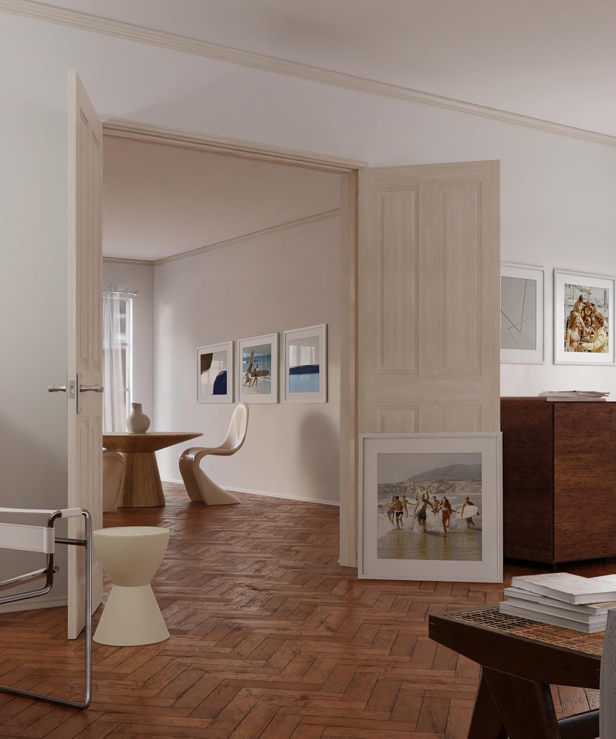 HAUS AND HUES 20x20 White Metal Picture Frames Matted to 16x16 - Features Premium Aluminum & Hanging Hardware, Shatterproof Plexiglass - Ideal for Home, Room, Office (20x20 in, White, Set of 15)