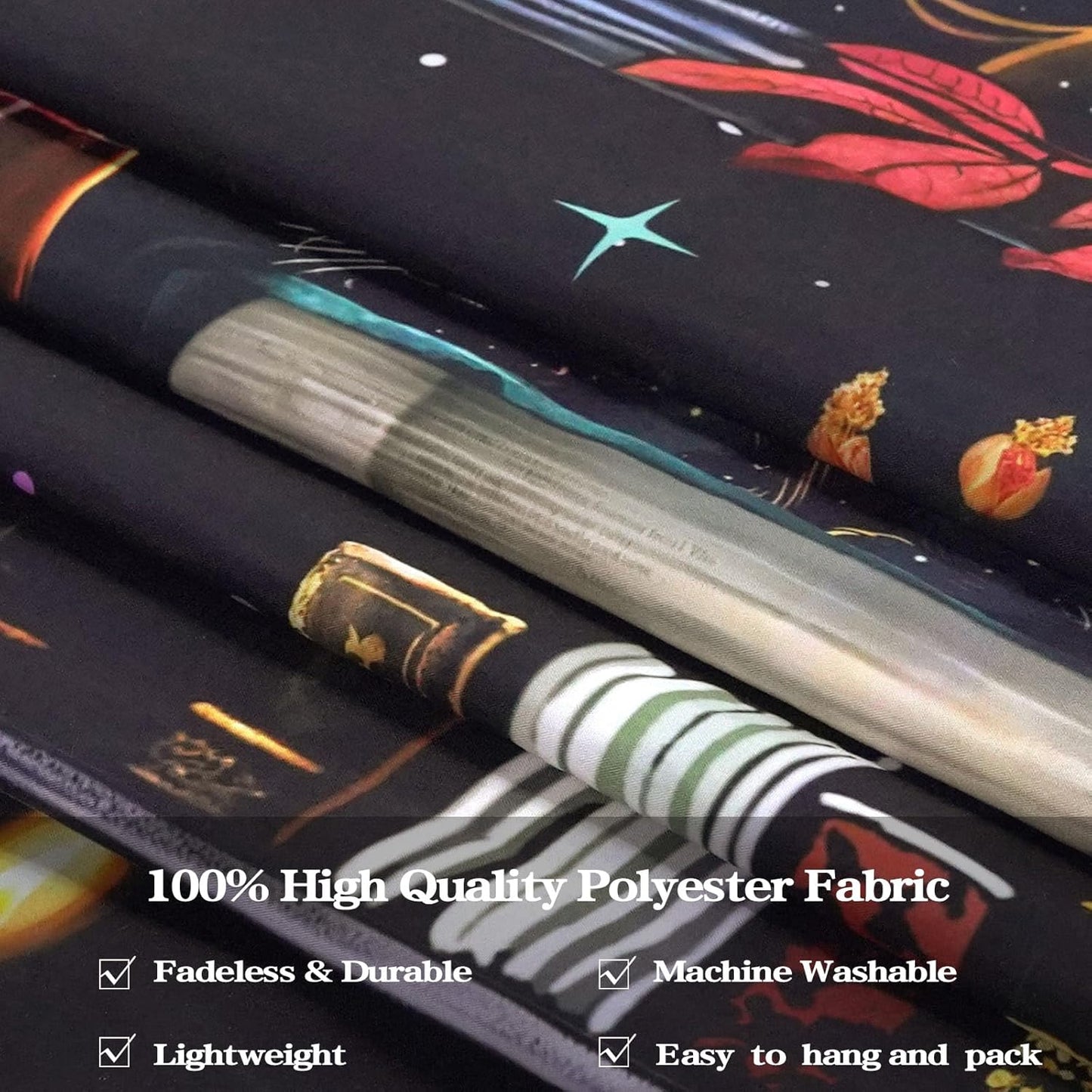 Accnicc Magic Bookshelf Tapestry Magical Witchy Potion Dark Hippie Haloween Tapestries Wall Hanging Gothic Skull Black Cat Library Book Tapestry for Bedroom Living Room Dorm 80 x 60 inch