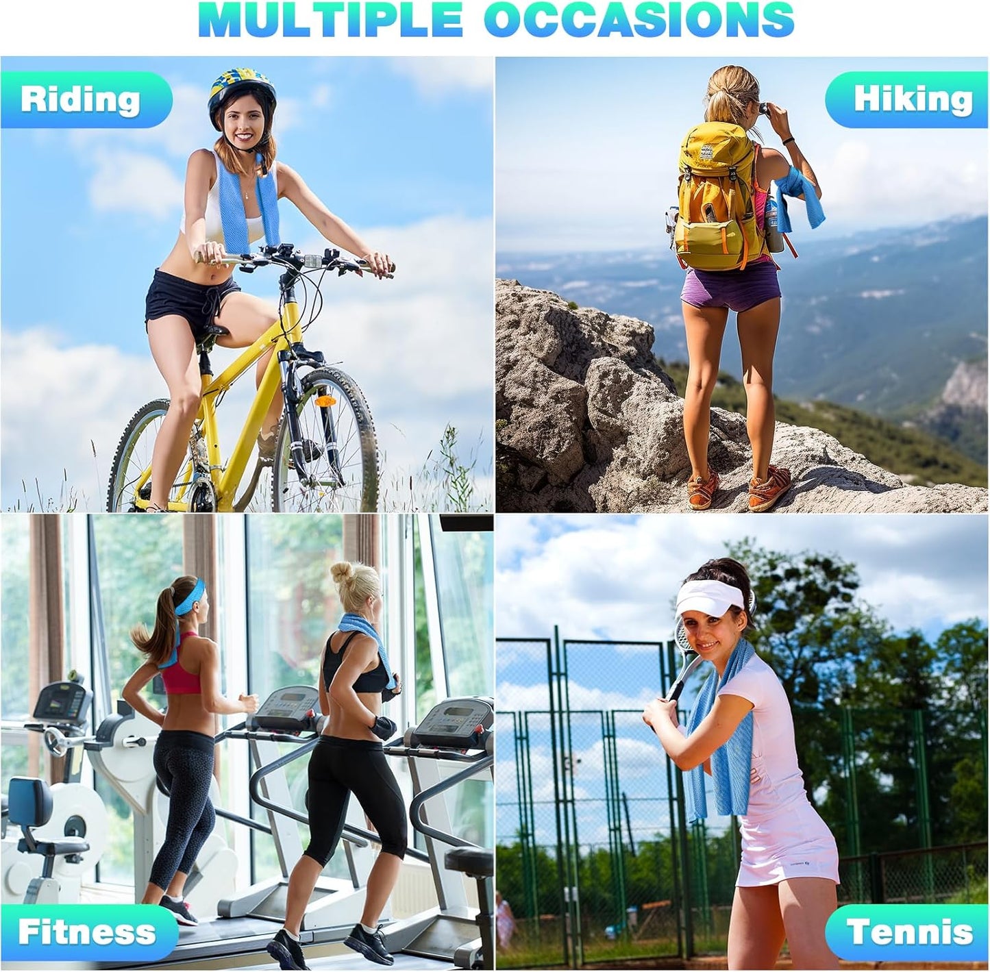 MENOLY 120 Pack Cooling Towel for Neck, Microfiber Soft Workout Ice Chilly Towel for Sports, Gym, Yoga, Camping, Running, Fitness, Workout & More Activities