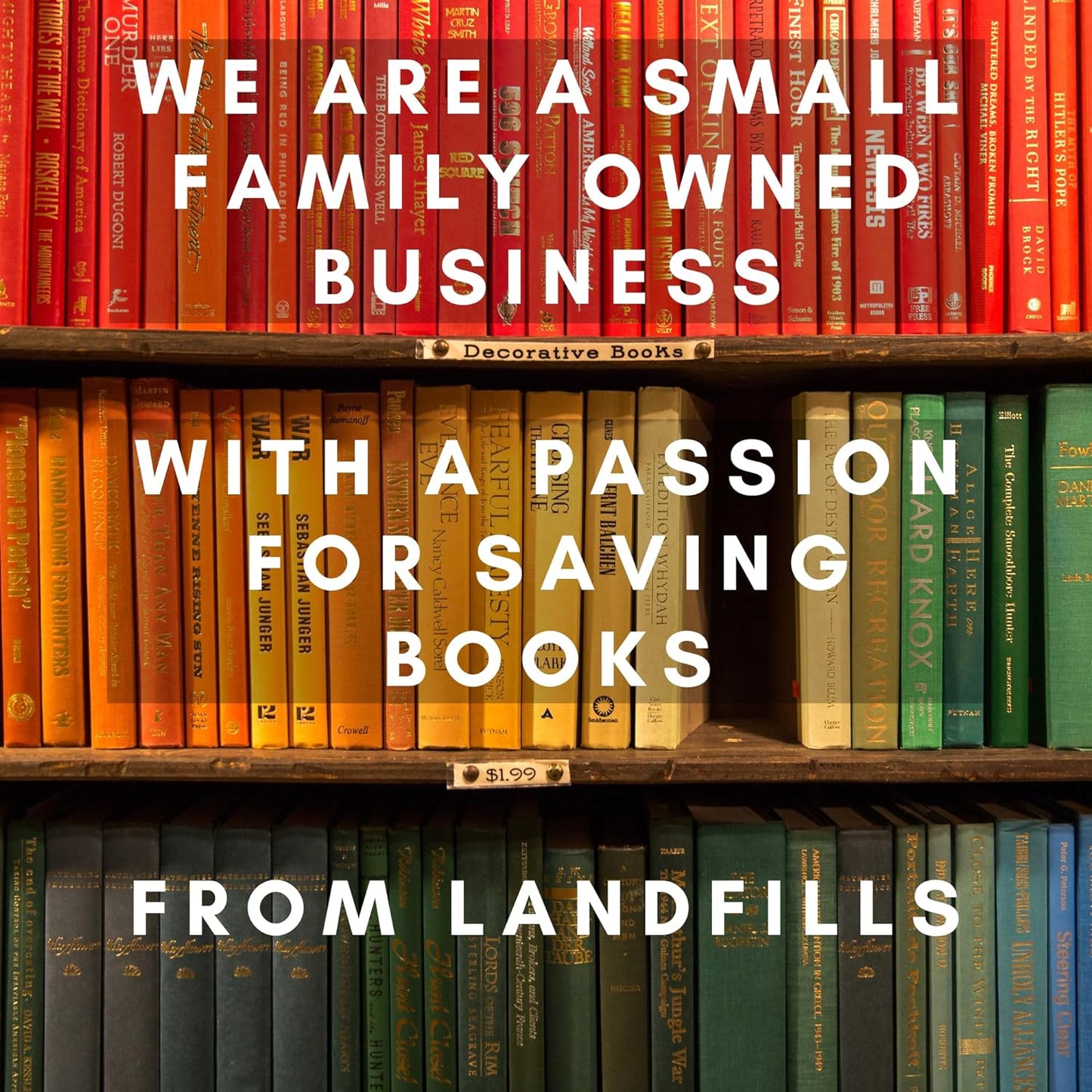 Curated Decorative Books Hardcover Décor Books for Home Décor, Choose Color, Interior Design, Office, Wedding Display, Instant Library, or Staging (Jeans, Three Feet)