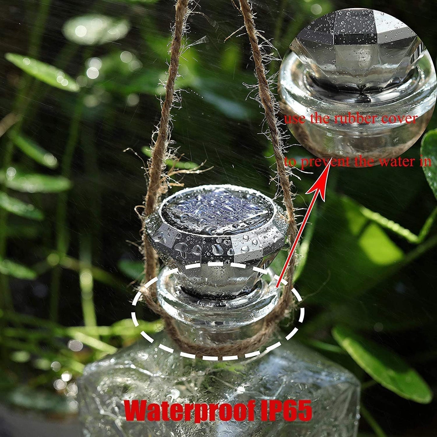 Solar Cork Lights Outdoor - Waterproof Fairy Lights for Wedding Party, Garden, Patio & Pathway Decor - Suitable for Most Wine Bottle Mouths - Cool White (8 Pack)