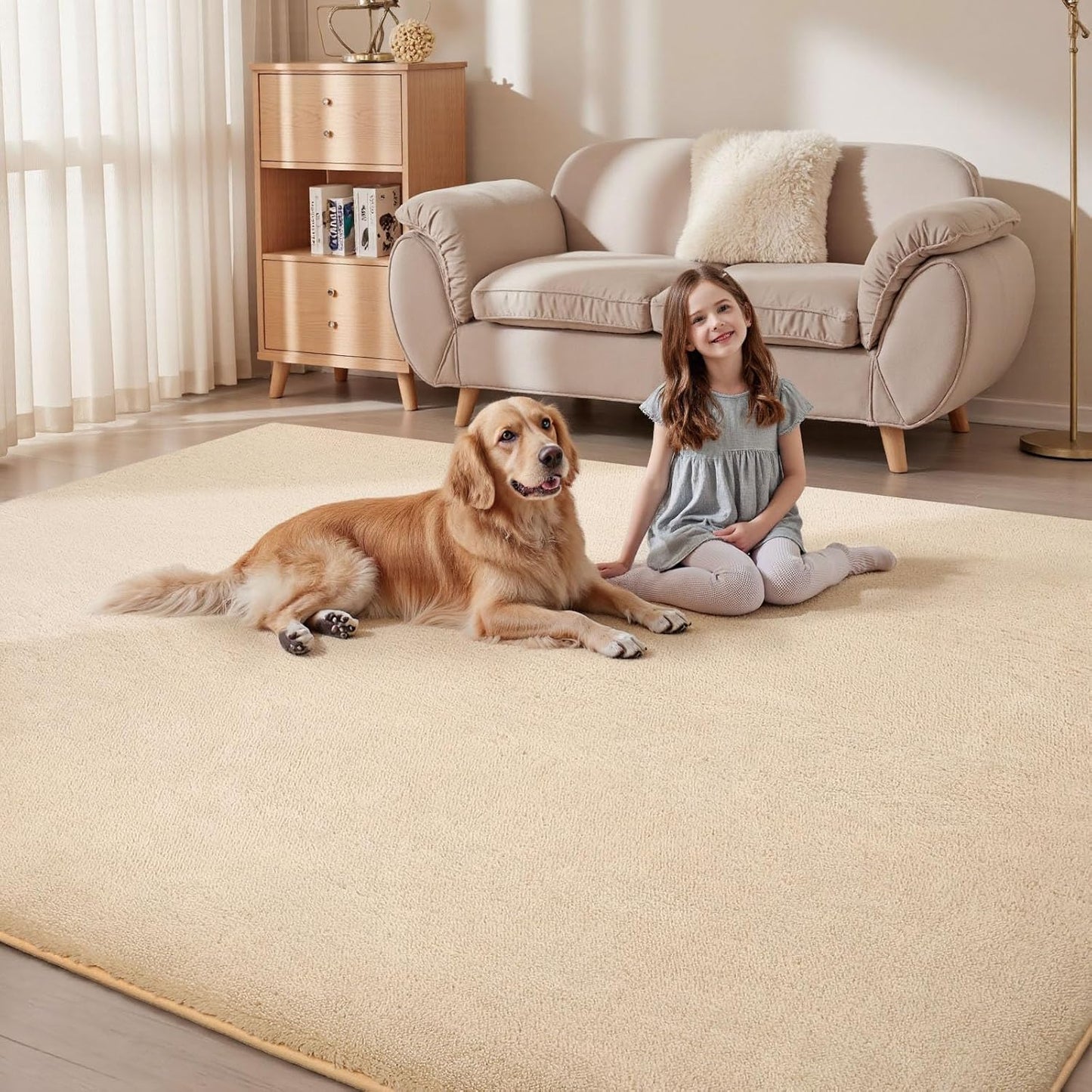 Sour Lemon 8x10 Area Rugs for Living Room, Soft Large Area Rug Fluffy Rugs for Bedroom,Machine Washable Area Rug Non Slip Carpet Rug for Living Room Playroom Kids Room Home Decor