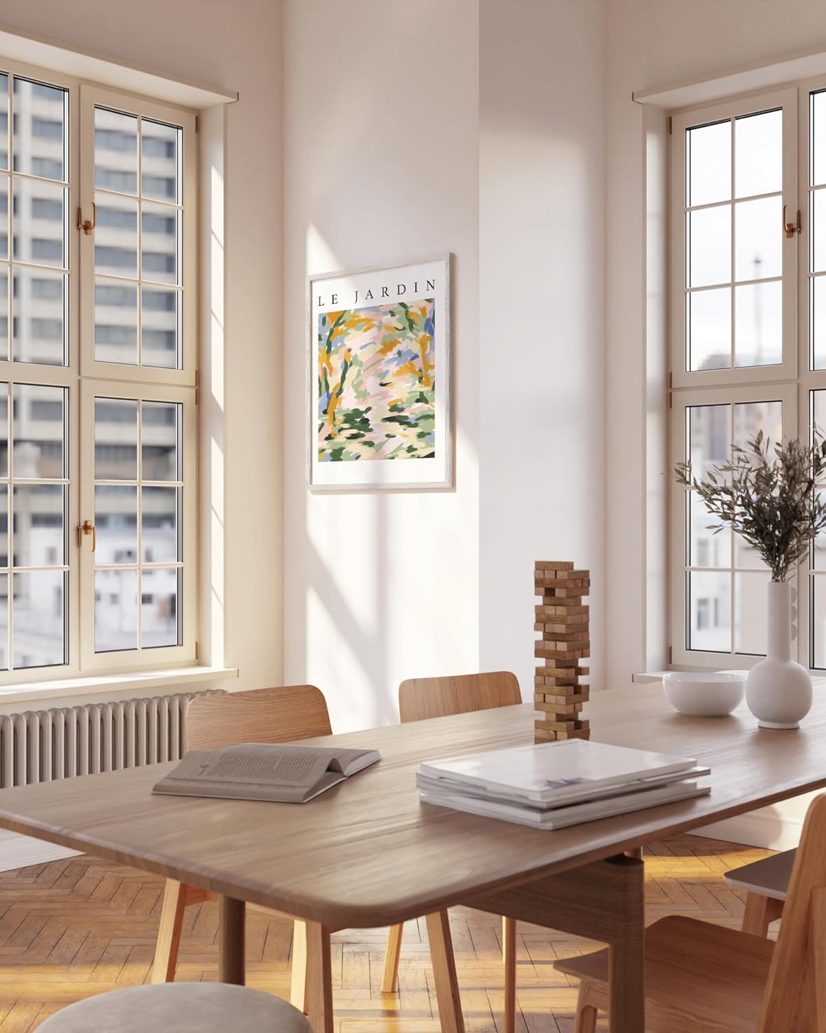 HAUS AND HUES 20 x 30 Frame -20 By 30 Picture Frame, 20x30 Poster Frame Wood, Big 20 Inch x 30 Inch Frame, Natural 30x20 Picture Frame, 20 x 30 Picture Frame (20x30 White Frame)