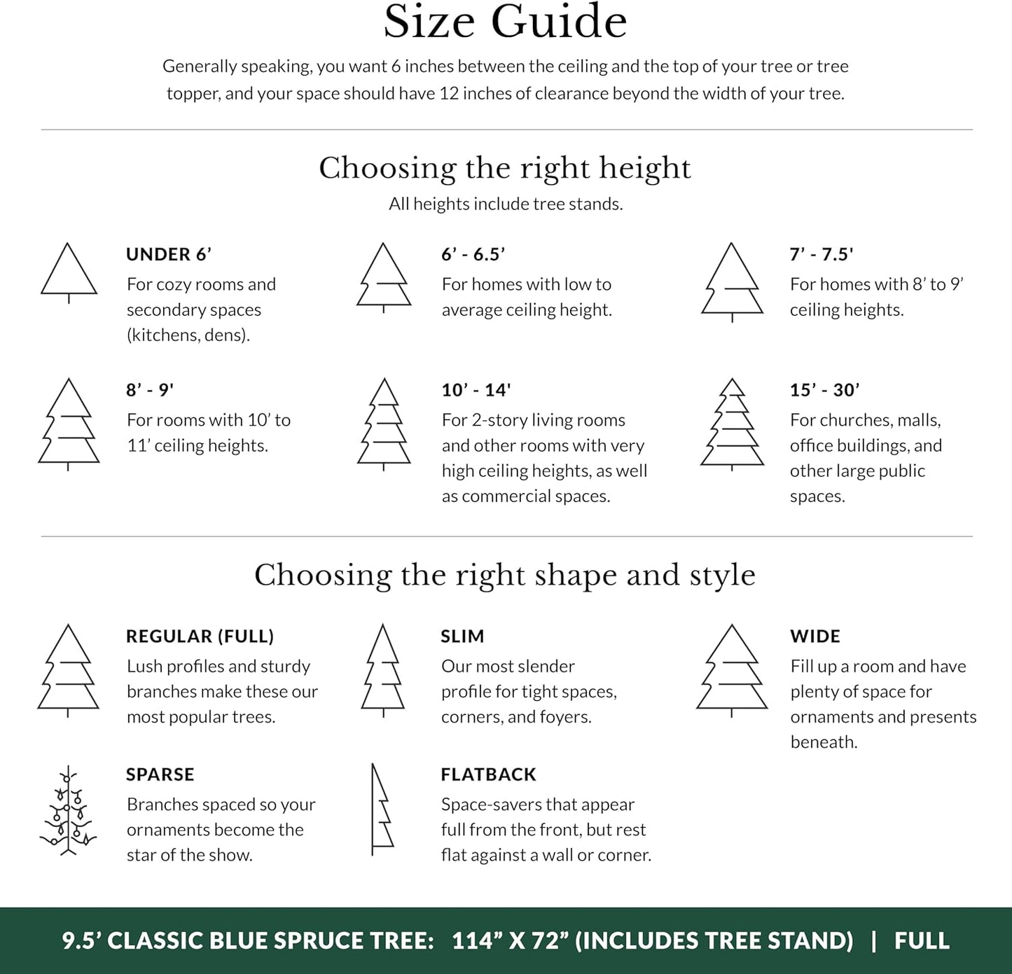 Balsam Hill 9.5ft Pre-Lit Classic Blue Spruce - Artificial Christmas Tree with 5,248+ Tips, 1600 Hand-Strung Clear LED Lights, Easy Plug System & Premium Stand for Indoor Holiday Decorating