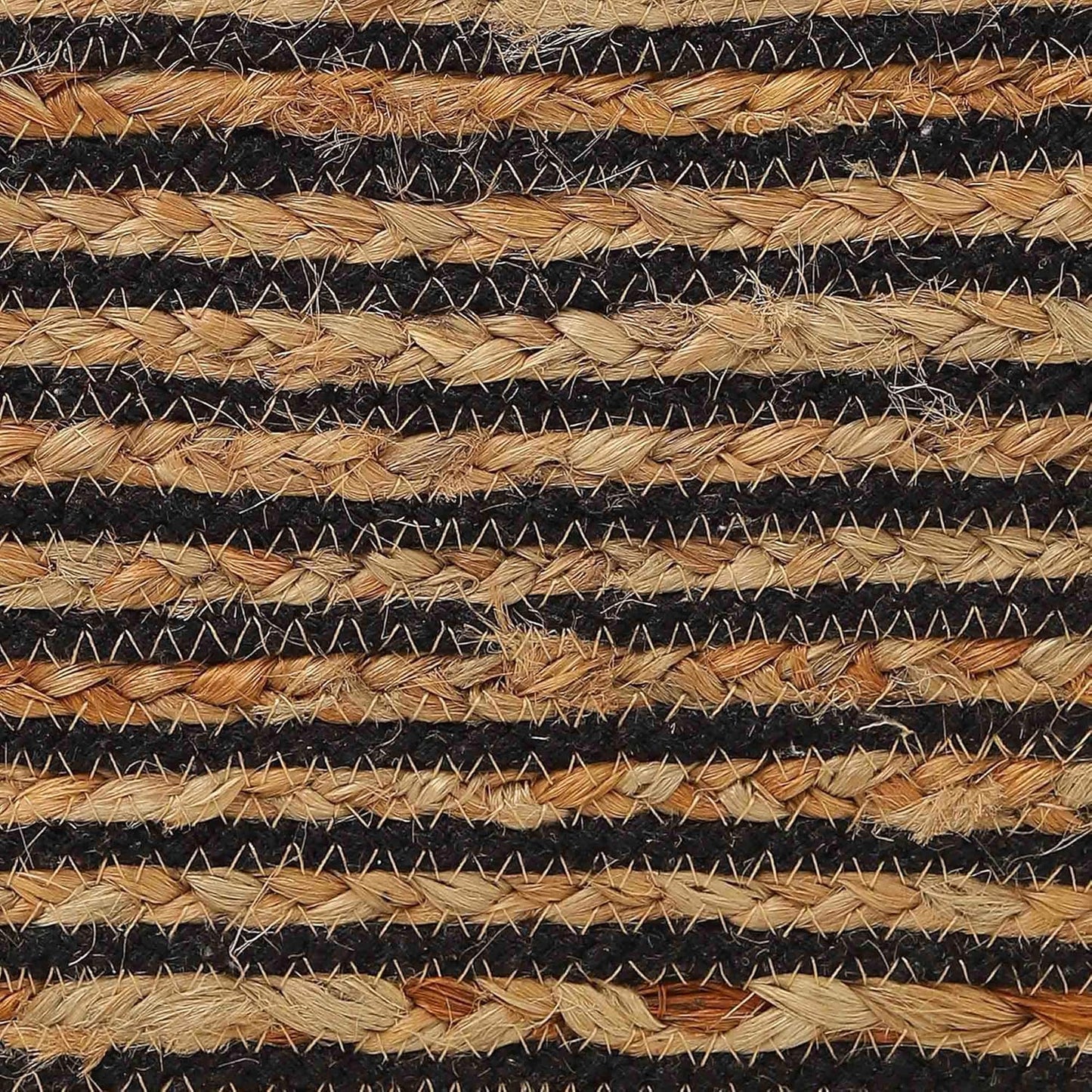 REDEARTH · Cube Pouf Foot Stool Ottoman - Jute Braided Pouffe Poof Accent Sitting Footrest for The Living Room, Bedroom, Nursery, Lounge 50% Jute 50% Cotton Set of 2 (14.5”x14.5”x16”; Natural Black)