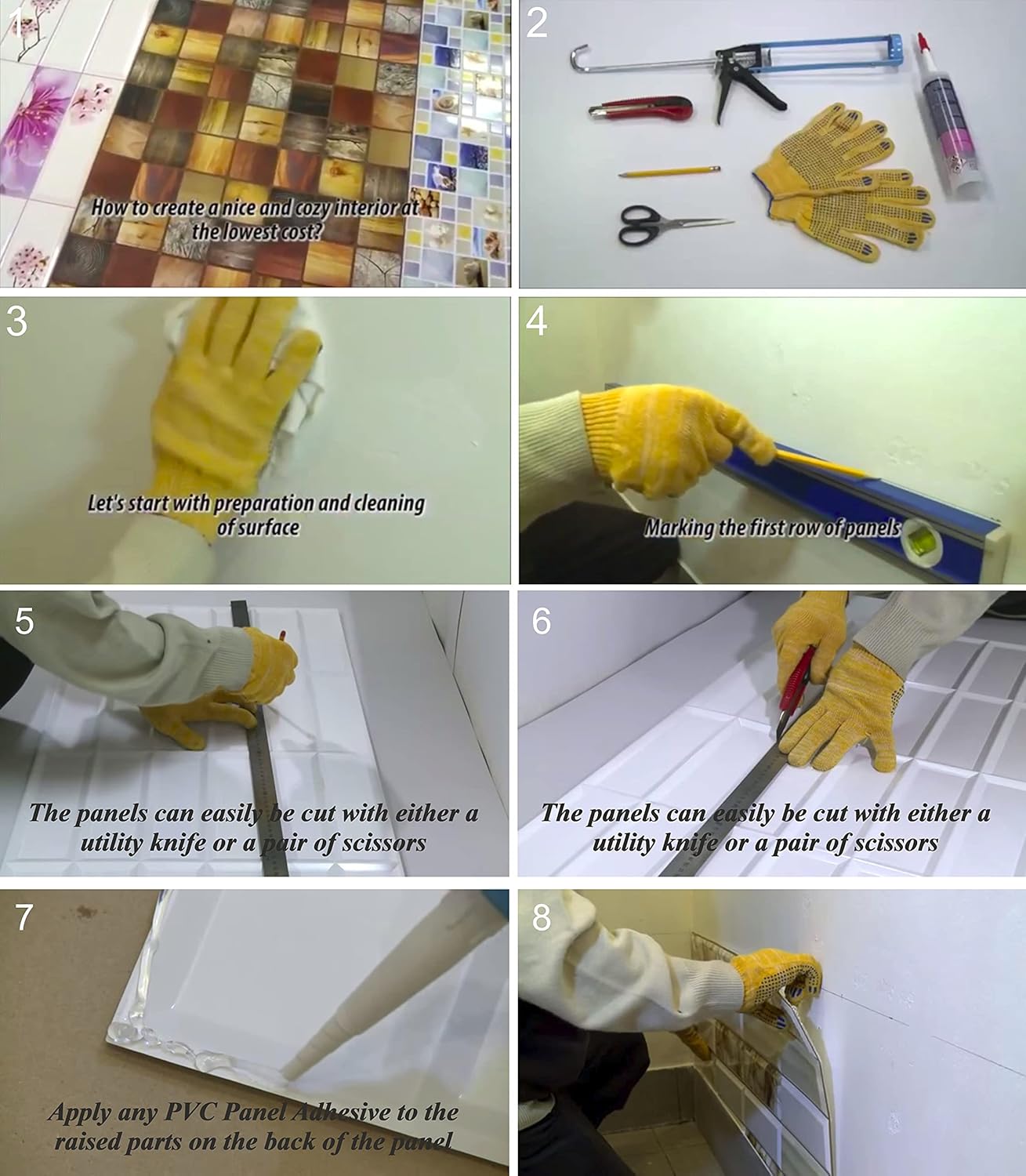 Dundee Deco GRAZPG7117-10 Grey Faux Stone PVC 3D Wall Panel, 3.2 ft X 1.6 ft (98cm X 50cm), Interior Design Wall Paneling Decor, 5.3 sq. ft. (0.49 sq. m) Each, Pack of 10