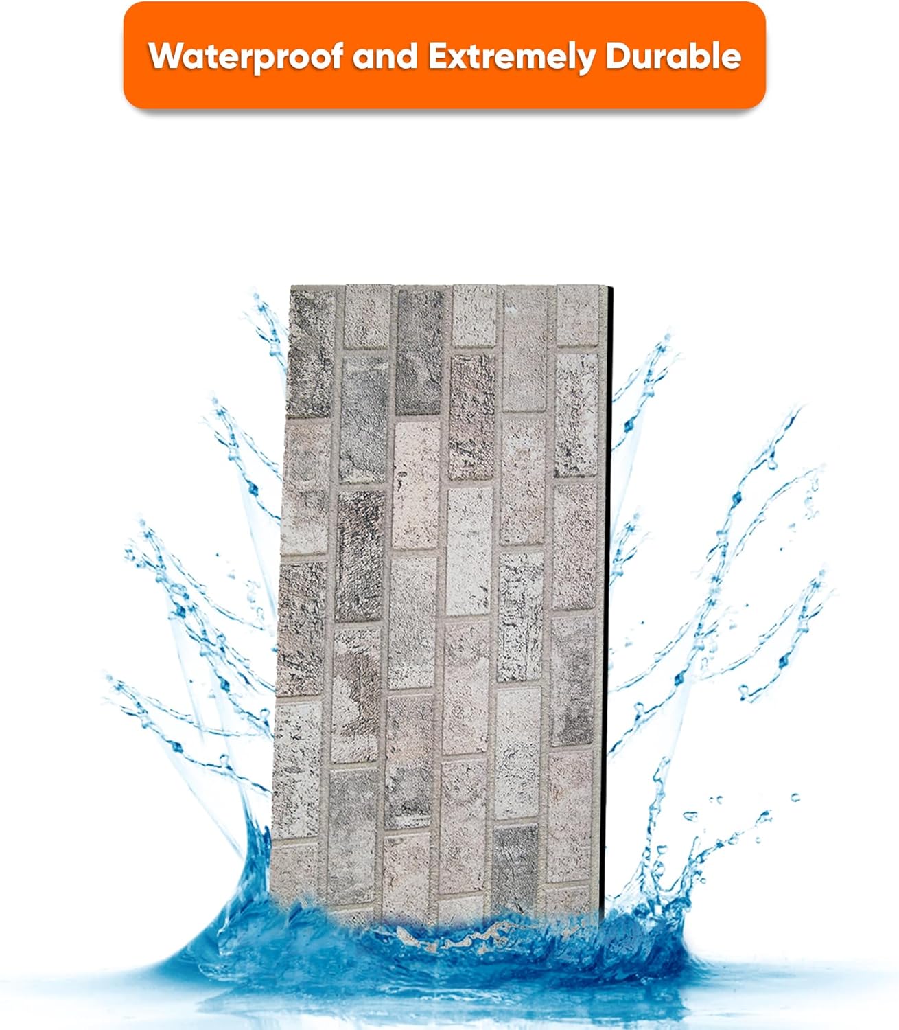 IZODEKOR 3D Brick Effect Wall Panels - Faux Brick Paneling for Living Room, Kitchen, Bathroom and More | Beige Dream - Pack of 3 Covers 16 sq ft