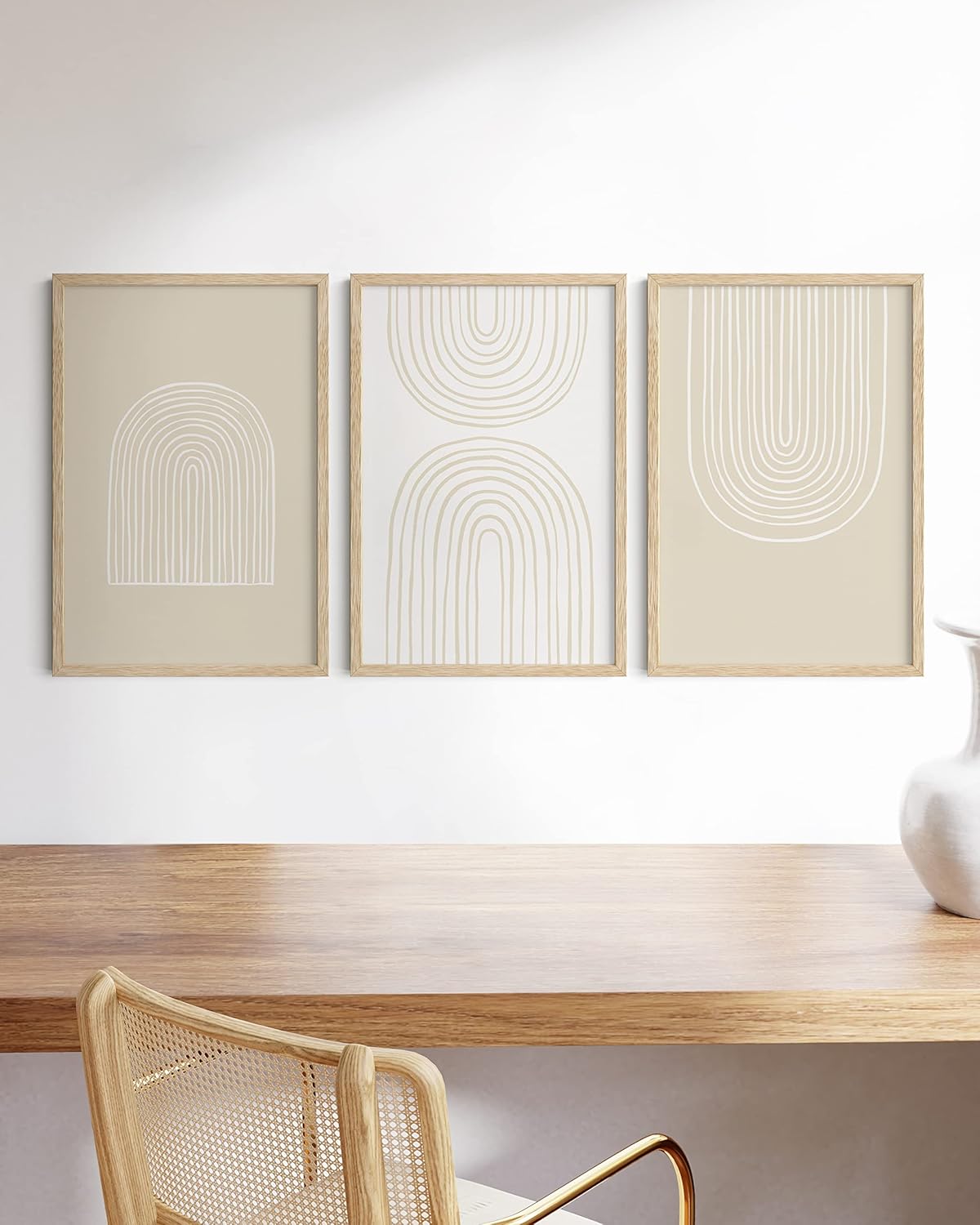 HAUS AND HUES Picture Frames - Set of 3 Beige 16x24 Frames for Wall Art