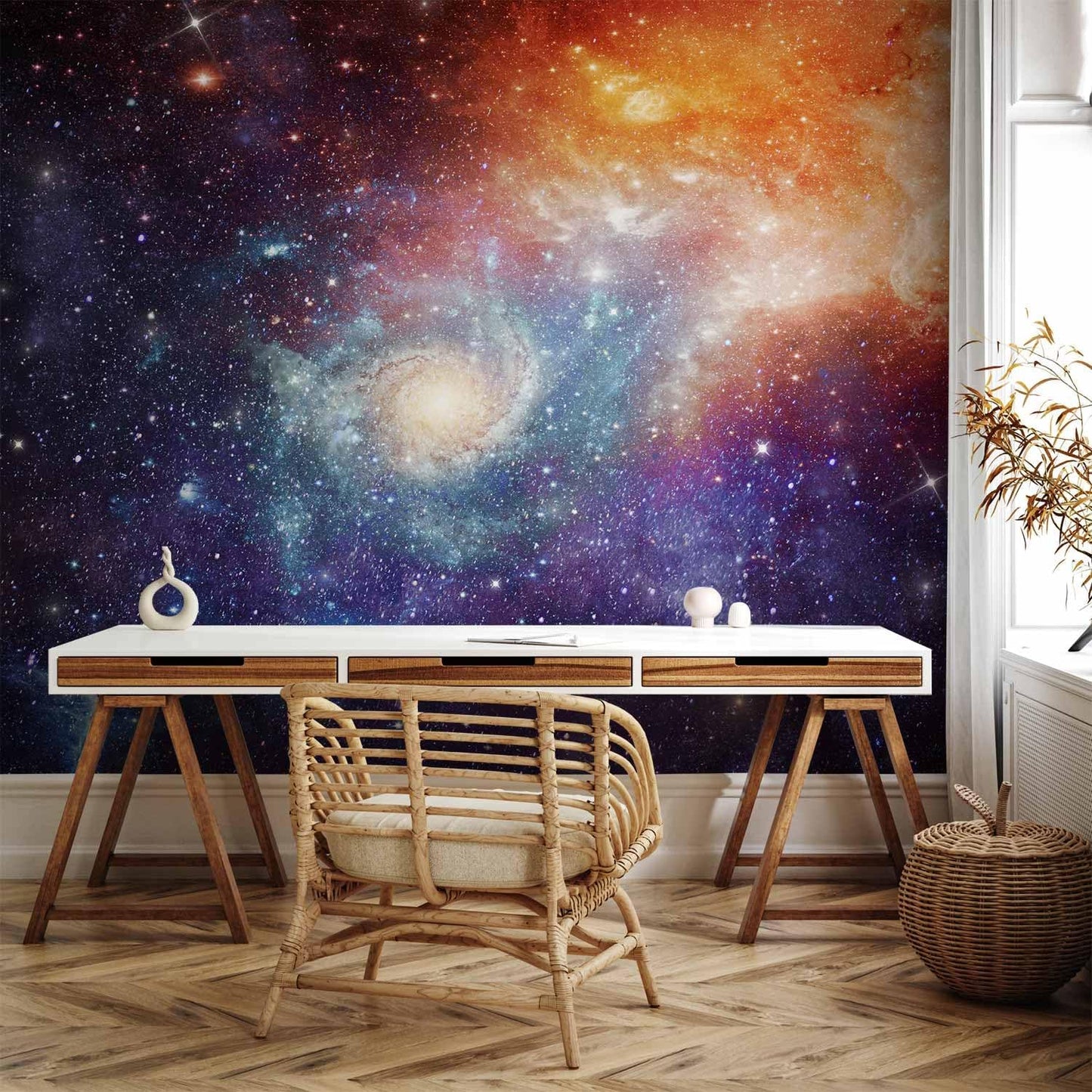 artgeist Wall Mural Cosmos Galaxy 154x110 in - Peel and Stick Self-Adhesive Wallpaper Removable Large Sticker Foil Wall Decor Print Picture Image Design f-C-0101-a-a