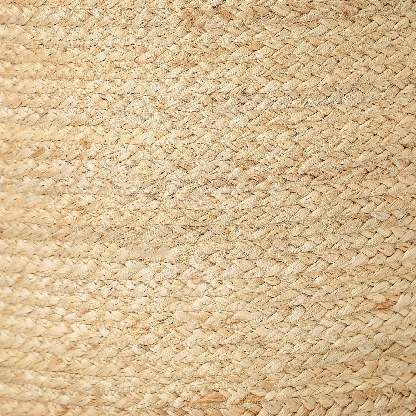 REDEARTH · Cylindrical Pouf Foot Stool Ottoman - Jute Braided Pouffe Poof Accent Sitting Footrest for Living Room, Bedroom, Nursery, Patio, Lounge & Other Rooms (Natural, 18"x18"x14")