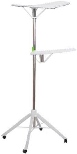 Extra Capacity Garment & Clothes Drying Rack, Adjustable-Height, 120 Pieces of Clothes, Stainless Steel, 4 Caster Wheels