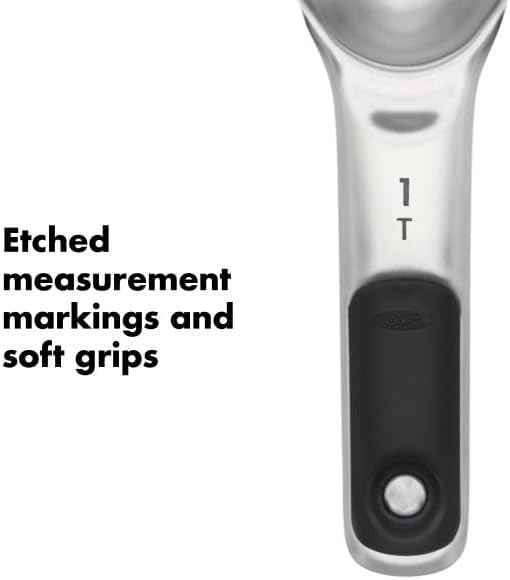 OXO Good Grips 4 Piece Stainless Steel Measuring Spoons with Magnetic Snaps