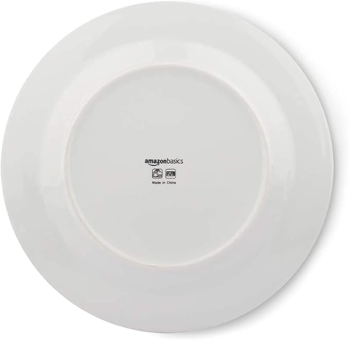 Amazon Basics 18-Piece Complete Kitchen Dinnerware Set, Microwave and Dishwasher Safe, Plates, Dishes, Bowls, Service for 6, Branches