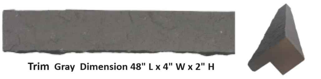 OTECKO Distinct 4-Pack Faux Stone Trim 48 Inches Long High Density Polyurethane