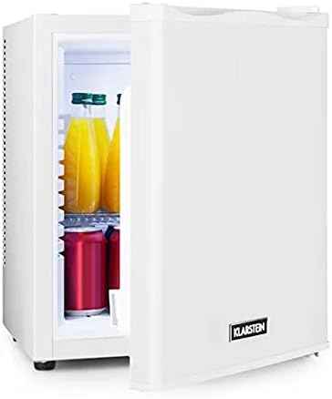 Aoboco Klarstein Happy Hour - Minibar, Mini-Kühlschrank, Getränkekühlschrank, Kompression, Kühltemperatur: 5-15 °C, lautlos: 0 dB, LED-Licht, 25 Liter weiß